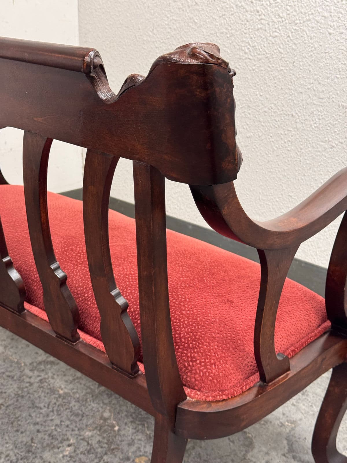 19th Century Victorian Mahogany Settee - Thumbnail 12