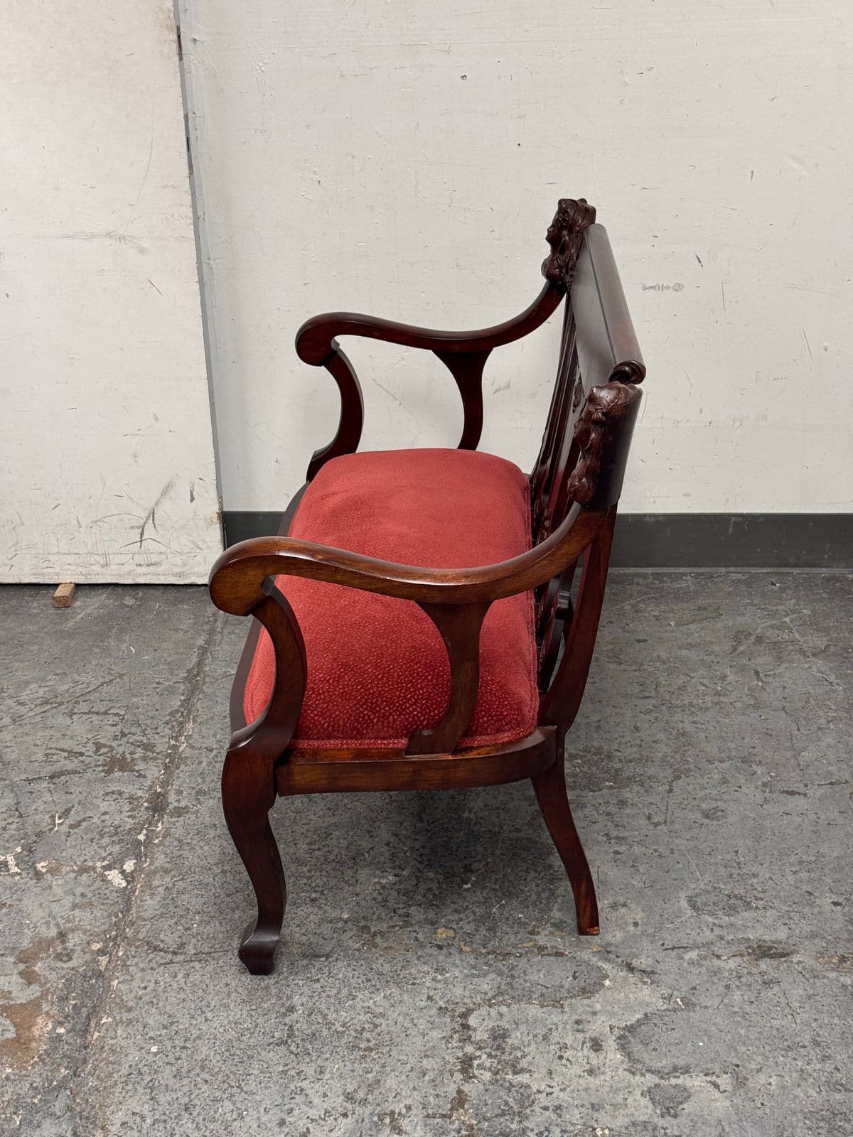 19th Century Victorian Mahogany Settee - Thumbnail 7