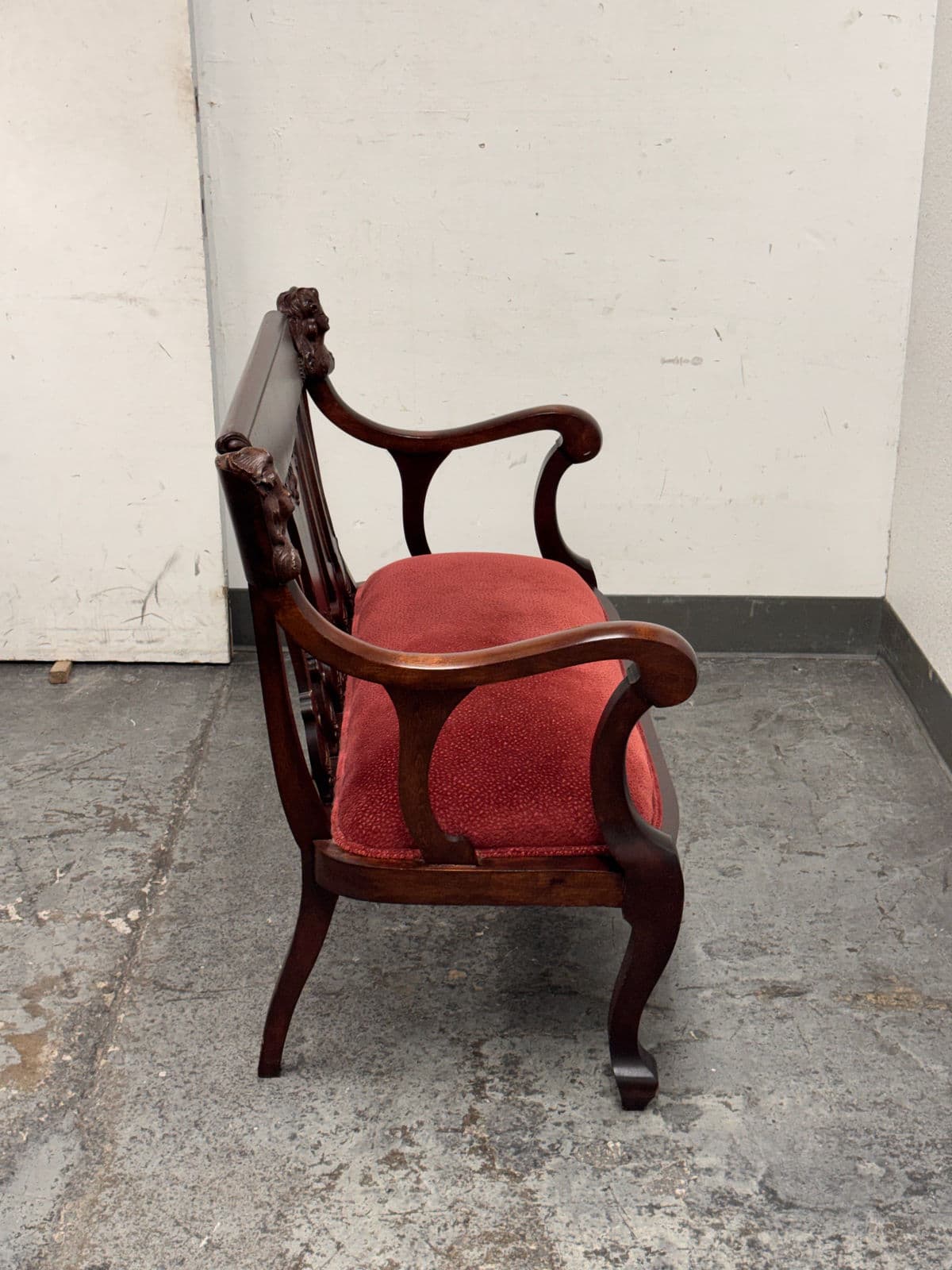 19th Century Victorian Mahogany Settee - Thumbnail 5