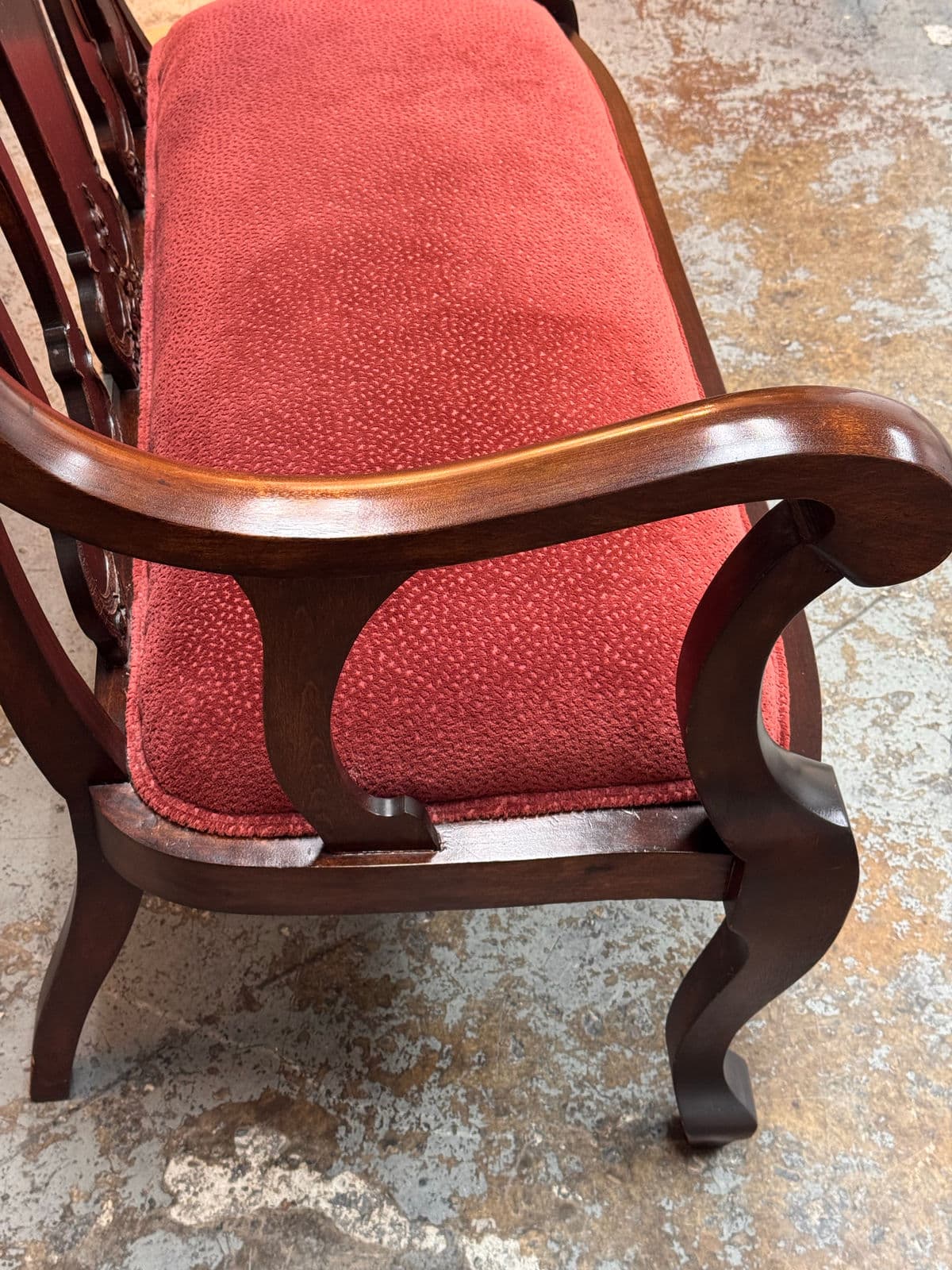 19th Century Victorian Mahogany Settee - Thumbnail 10