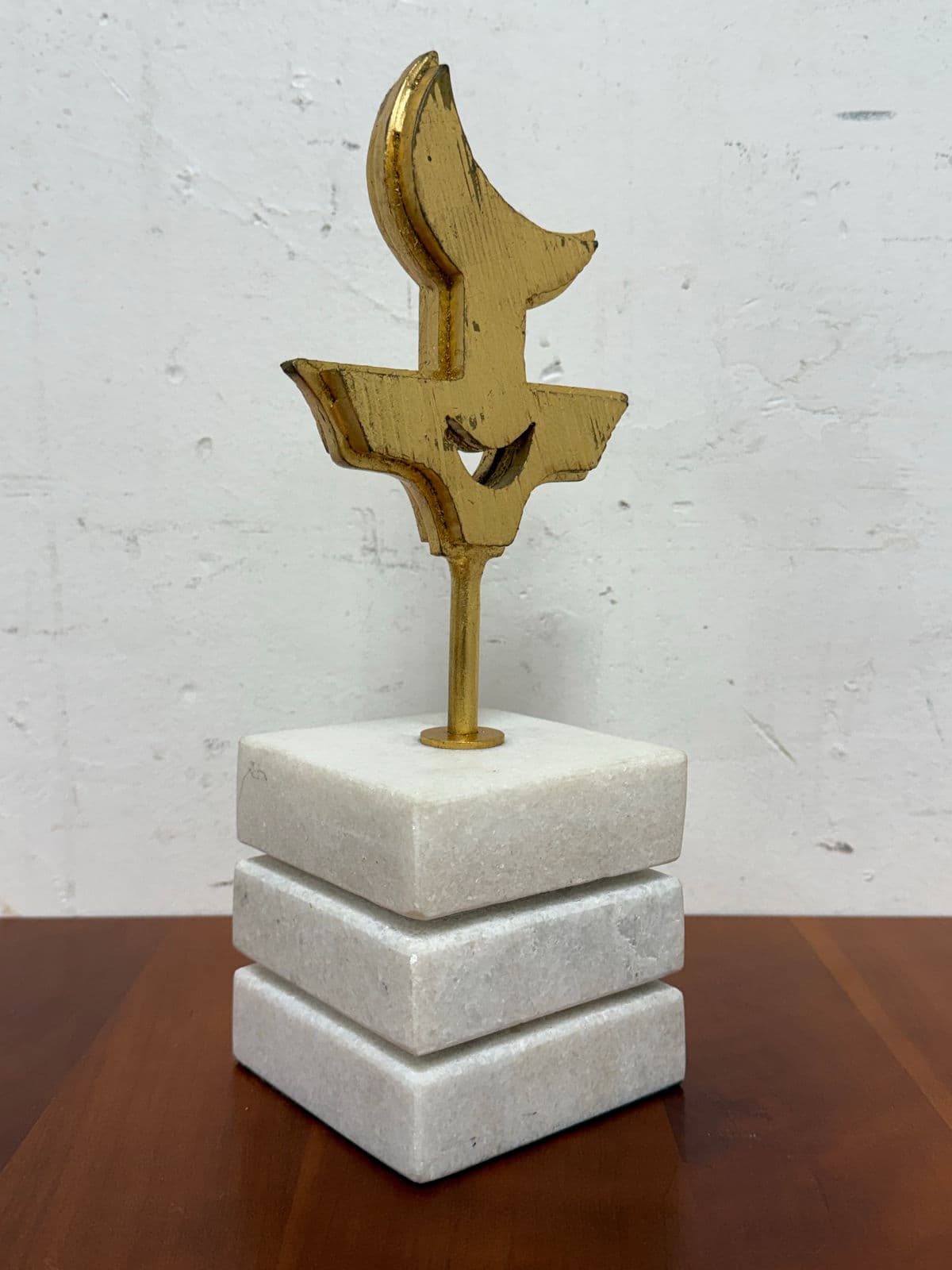 Global Views Polynesian Gold Leaf Symbol Sculpture - Thumbnail 4