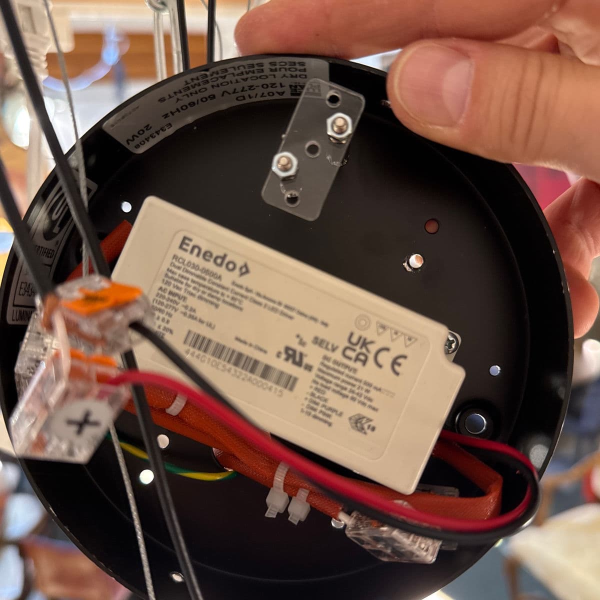 Space Age Saucer Pendant, Matte Black - Thumbnail 5