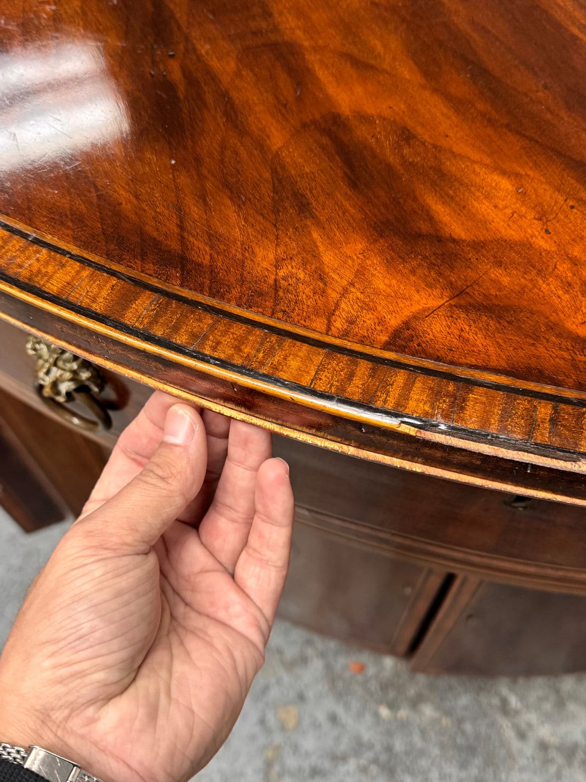 Federal Style Inlaid Mahogany Sideboard, 19th Century - Thumbnail 9