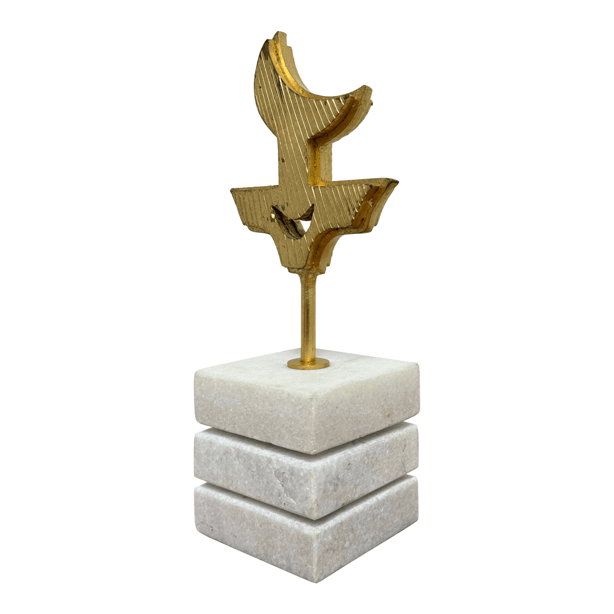 Global Views Polynesian Gold Leaf Symbol Sculpture - Thumbnail 2