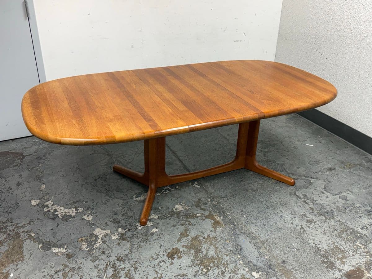 Glostrup Extension Dining Table + Six Eva Side Chairs by Niels Koefoed for Koefoeds Hornslet, Circa 1960's - Thumbnail 10