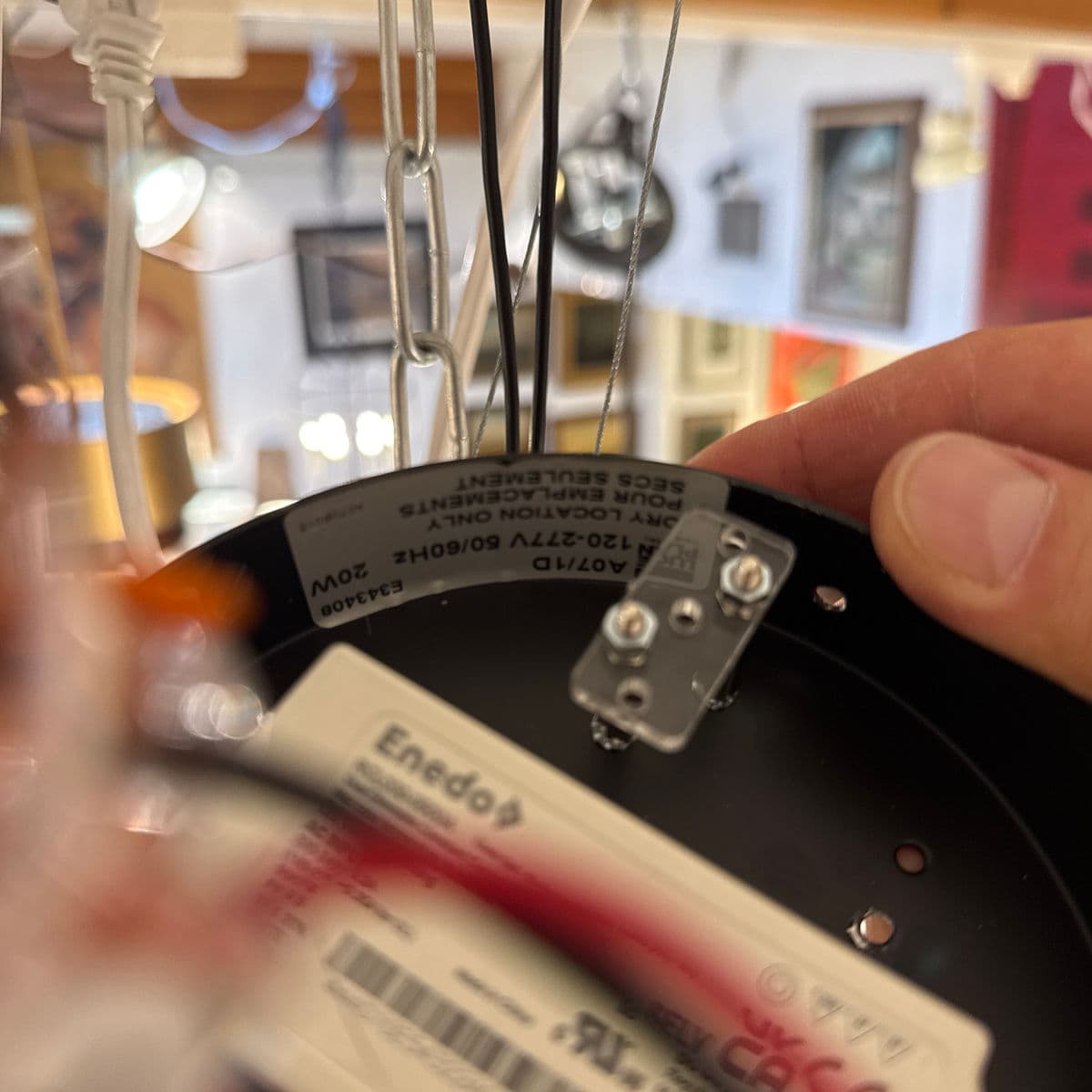 Space Age Saucer Pendant, Matte Black - Thumbnail 6