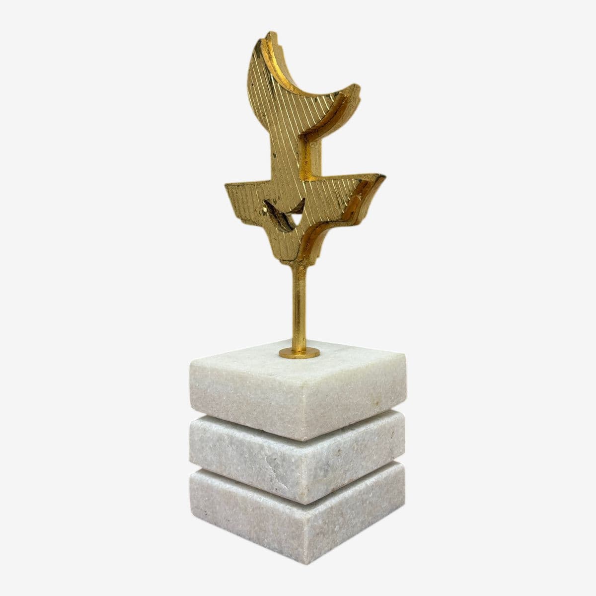 Global Views Polynesian Gold Leaf Symbol Sculpture - Image 1