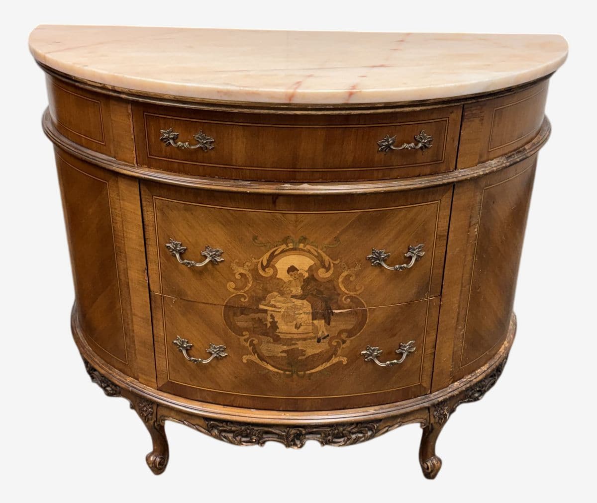 Neoclassical Semicircular Demi-Lune Commode, 19th Century - Image 1