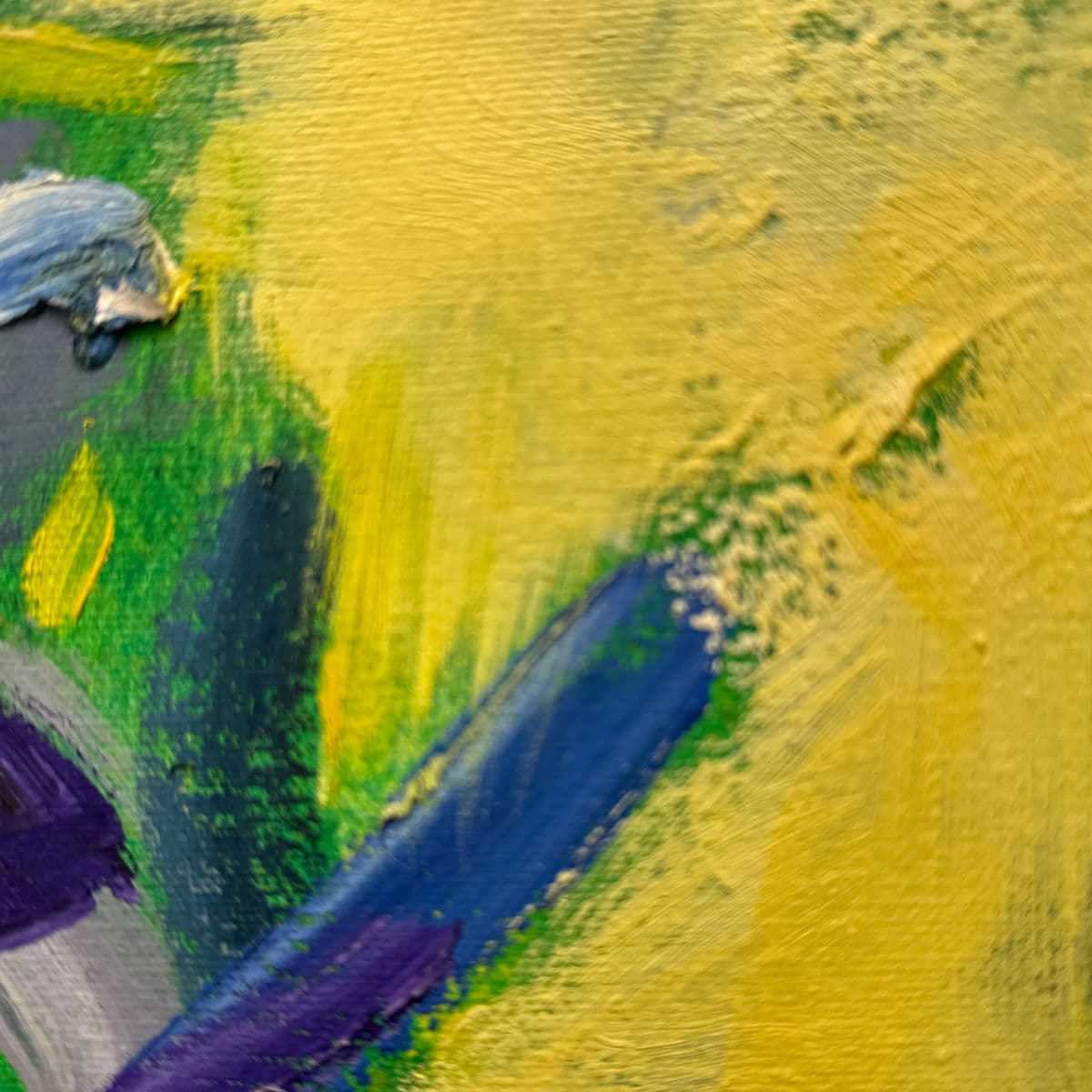 Late 20th Century Vibrant Abstract Acrylic on Canvas Painting, Signed - Thumbnail 10