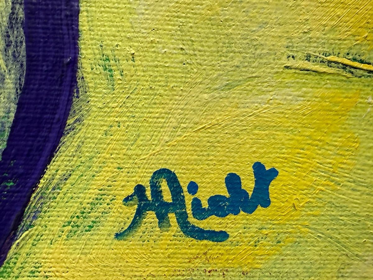 Late 20th Century Vibrant Abstract Acrylic on Canvas Painting, Signed - Thumbnail 12