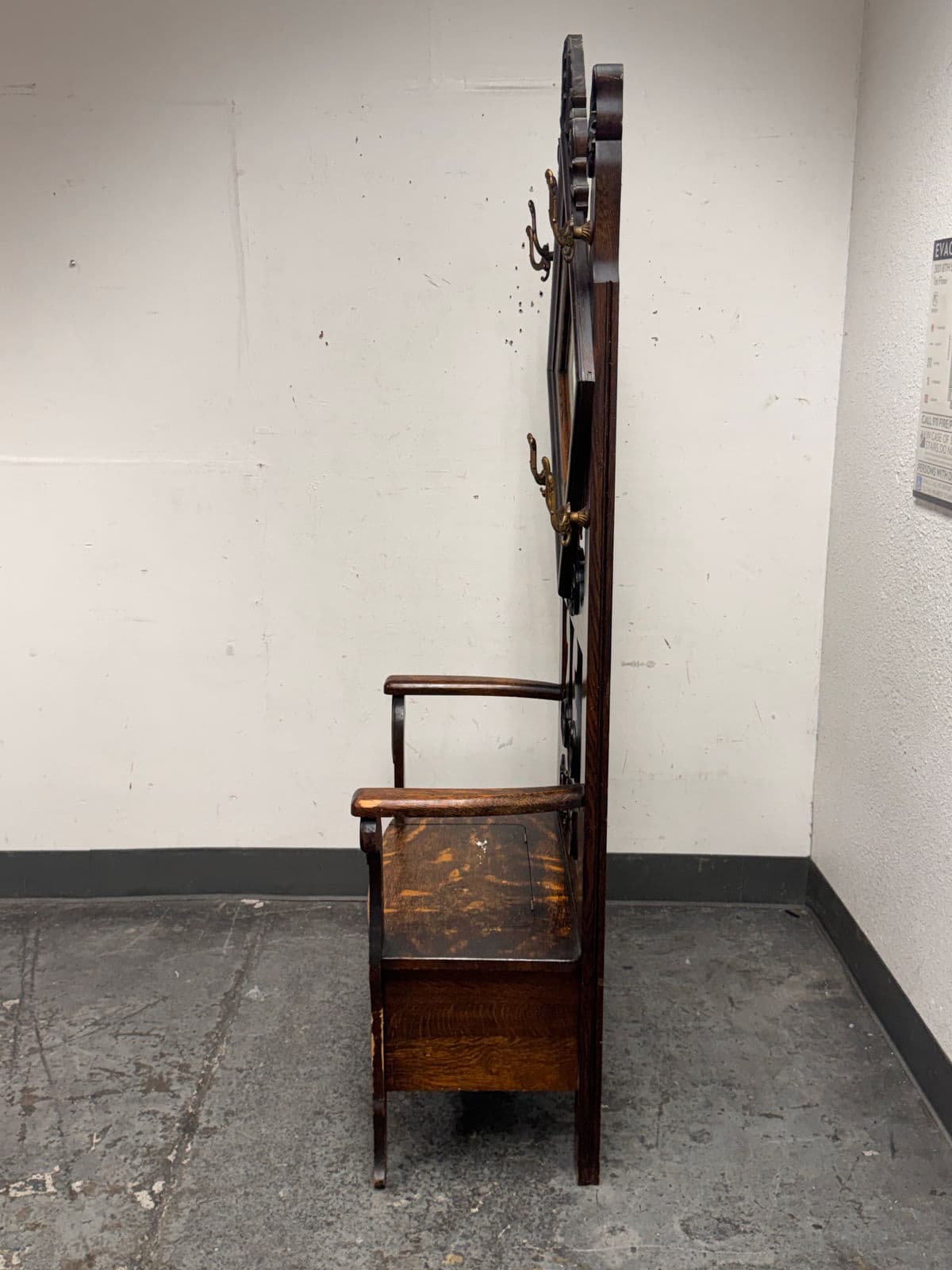 Antique Wooden Entry Hall Storage Tree - Thumbnail 7