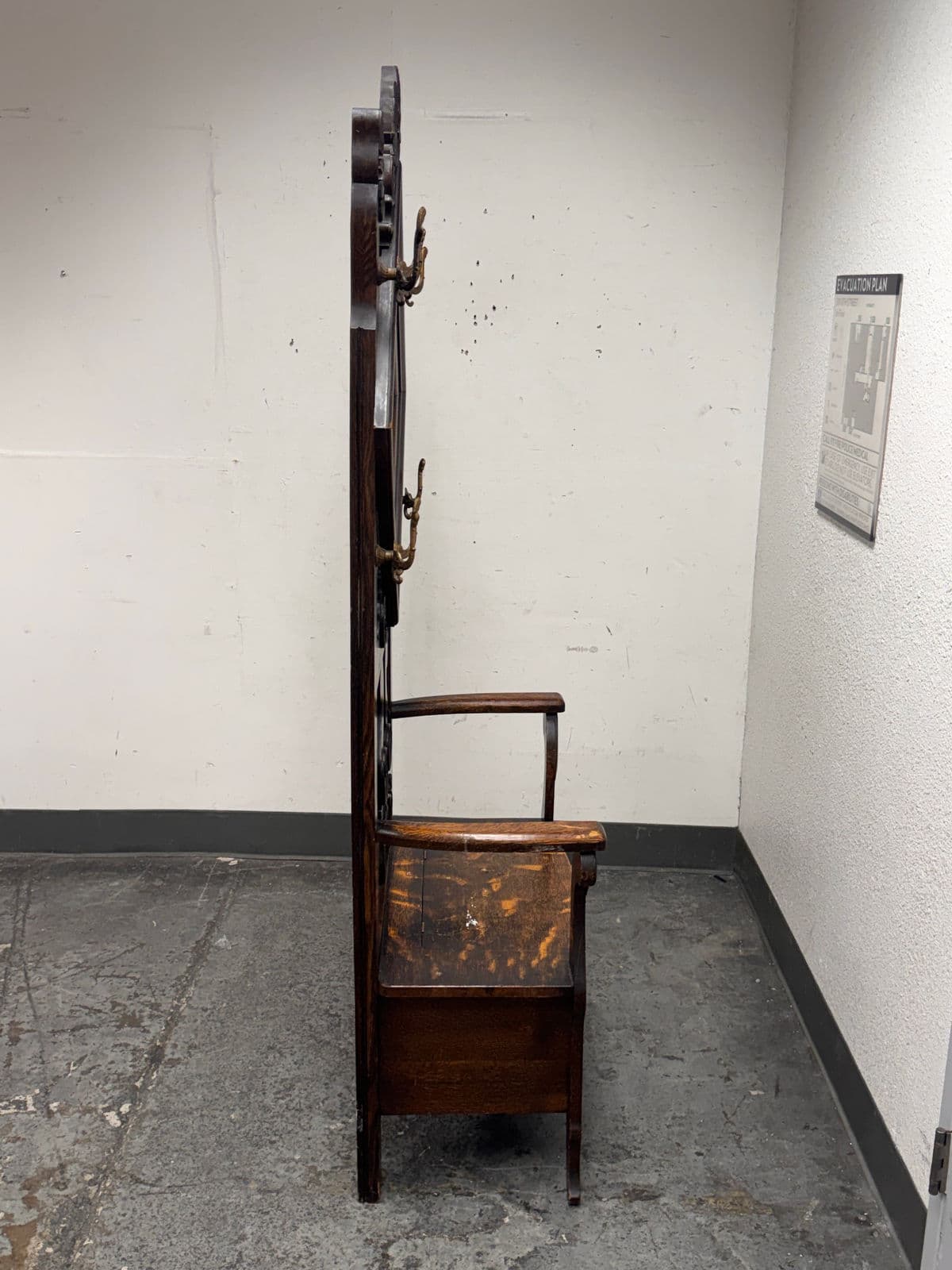 Antique Wooden Entry Hall Storage Tree - Thumbnail 5