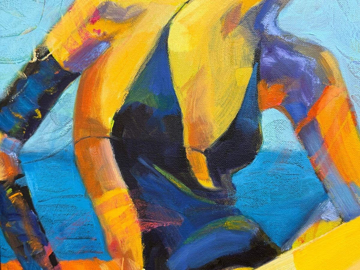 "Bathing Beauty" Oil Painting, Framed - Thumbnail 6