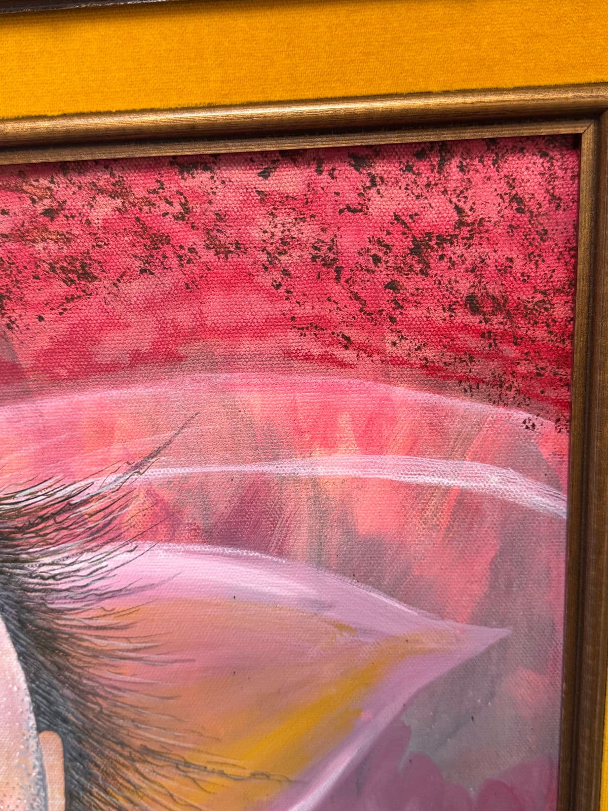 Figurative Masks Acrylic Painting, Framed. - Thumbnail 11