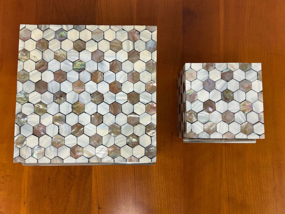 Global Views Mother of Pearl Boxes, Set of Two - Thumbnail 7