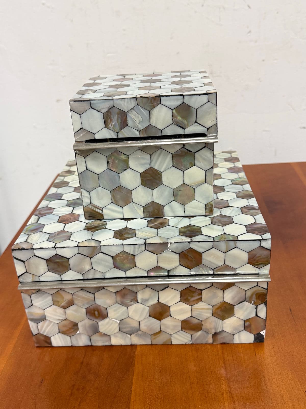 Global Views Mother of Pearl Boxes, Set of Two - Thumbnail 6