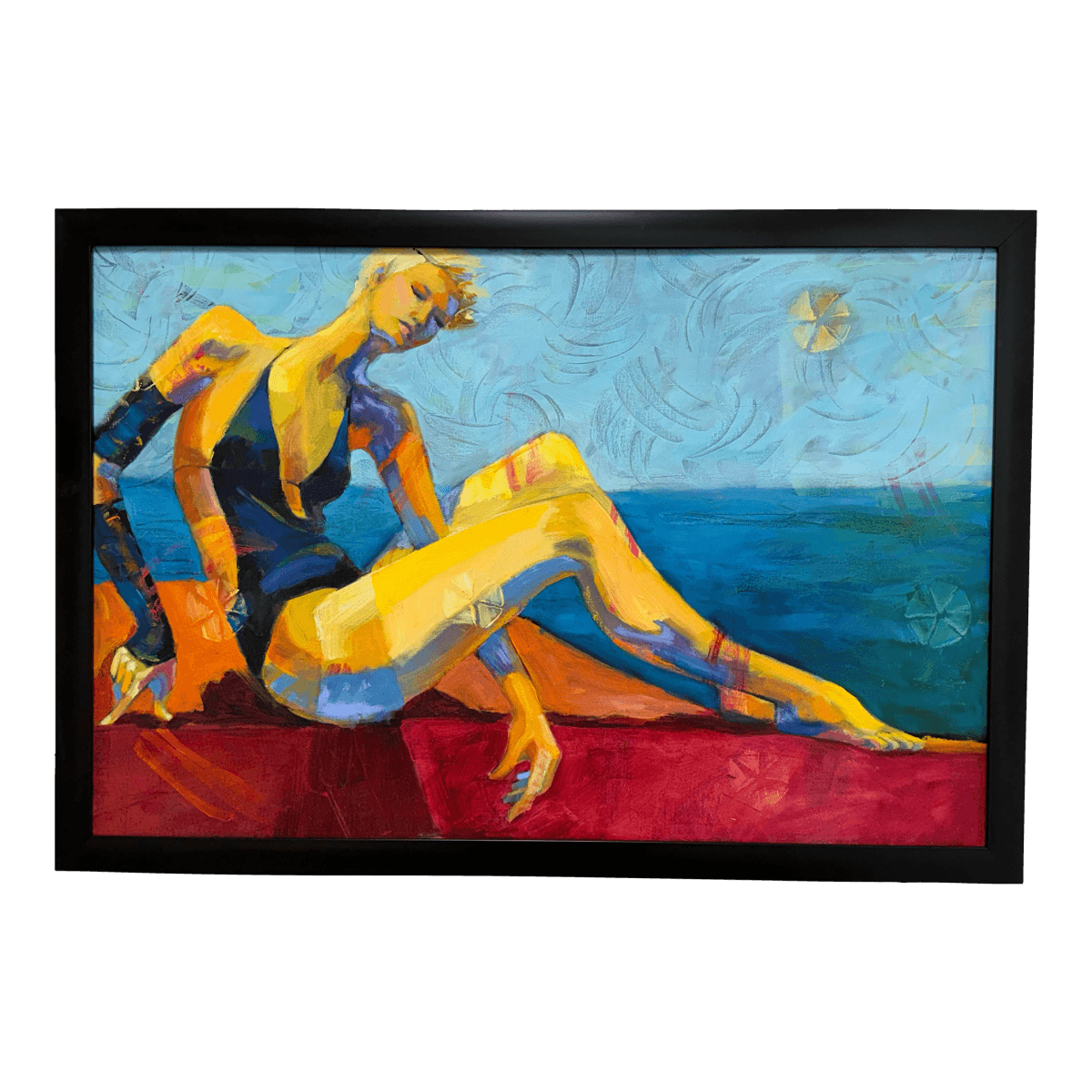 "Bathing Beauty" Oil Painting, Framed - Thumbnail 2