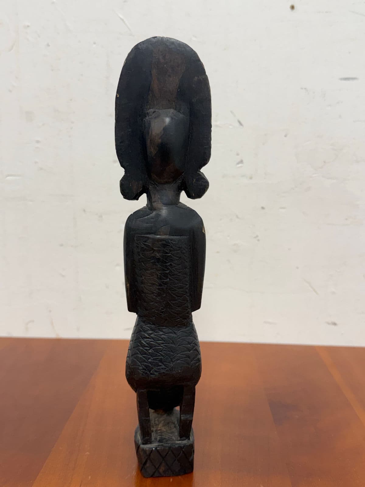 African Hand Carved Wood Mother + Child Sculpture - Thumbnail 6