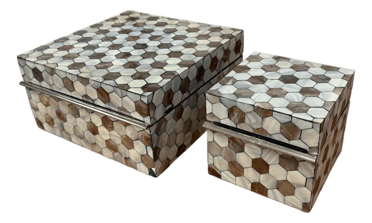 Global Views Mother of Pearl Boxes, Set of Two - Thumbnail 2