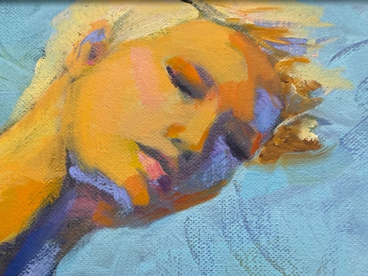 "Bathing Beauty" Oil Painting, Framed - Thumbnail 5