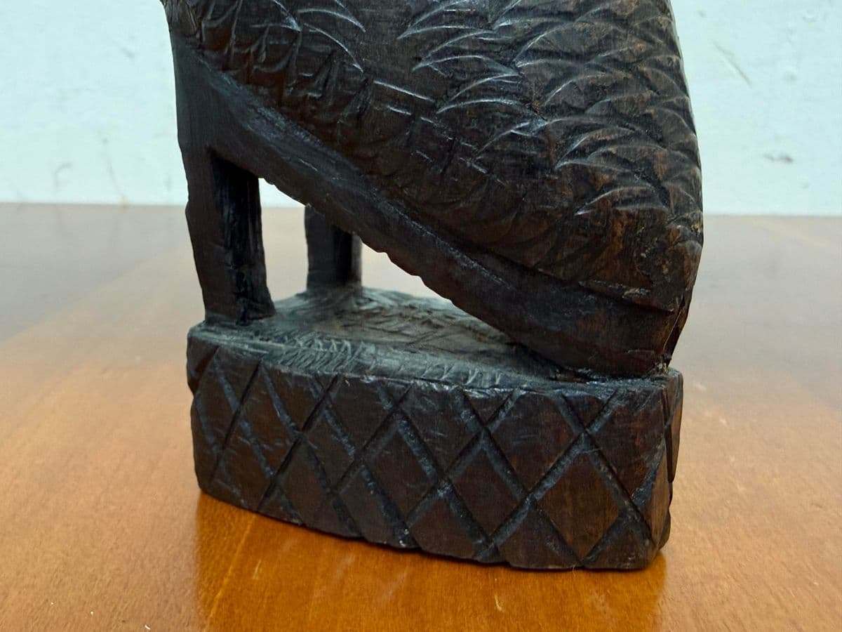 African Hand Carved Wood Mother + Child Sculpture - Thumbnail 13