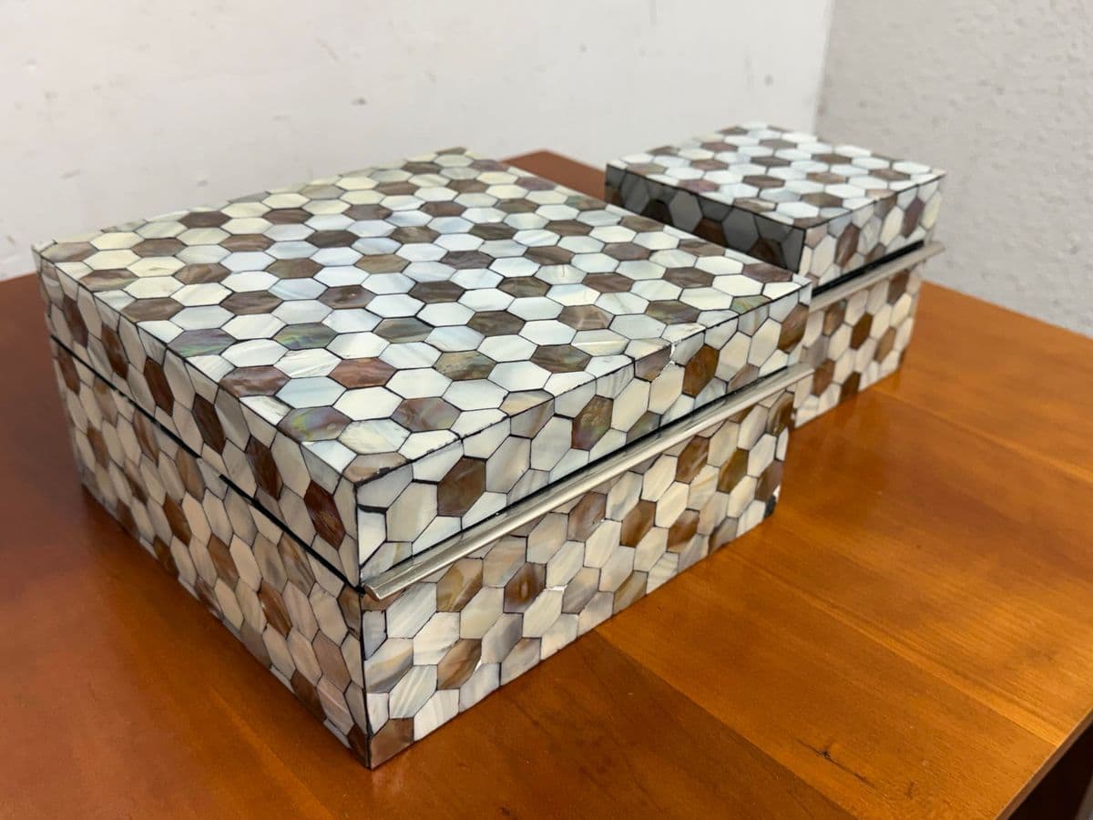 Global Views Mother of Pearl Boxes, Set of Two - Thumbnail 5