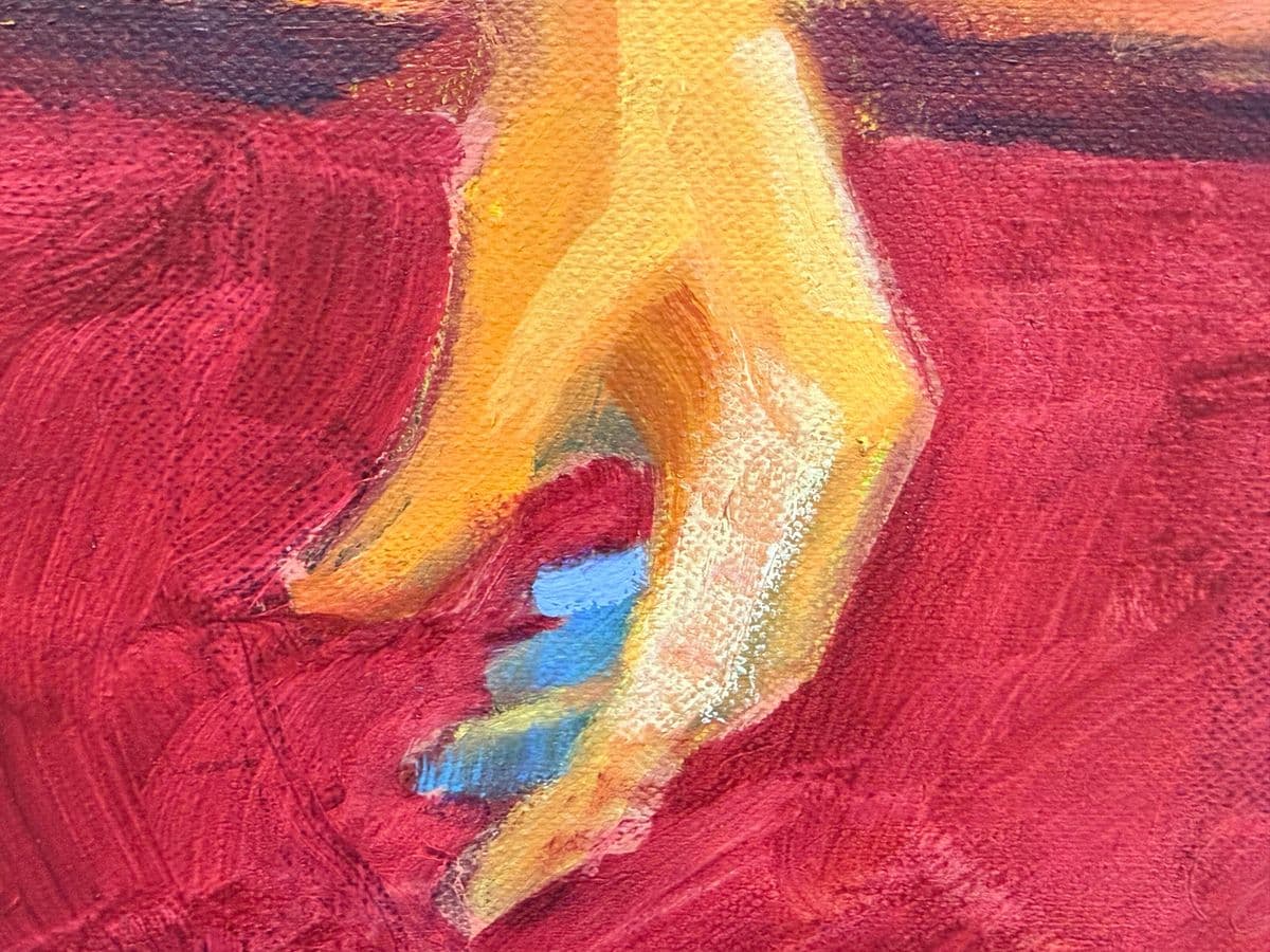 "Bathing Beauty" Oil Painting, Framed - Thumbnail 7