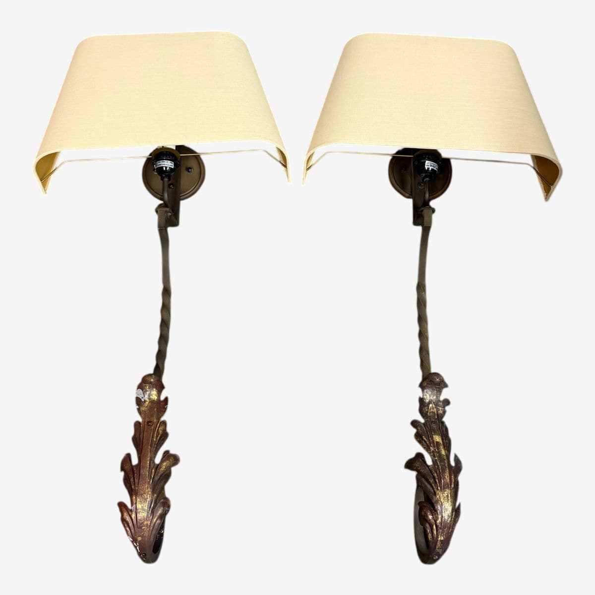 Restoration Hardware Vintage Iron Wall Sconces, Pair - Image 1