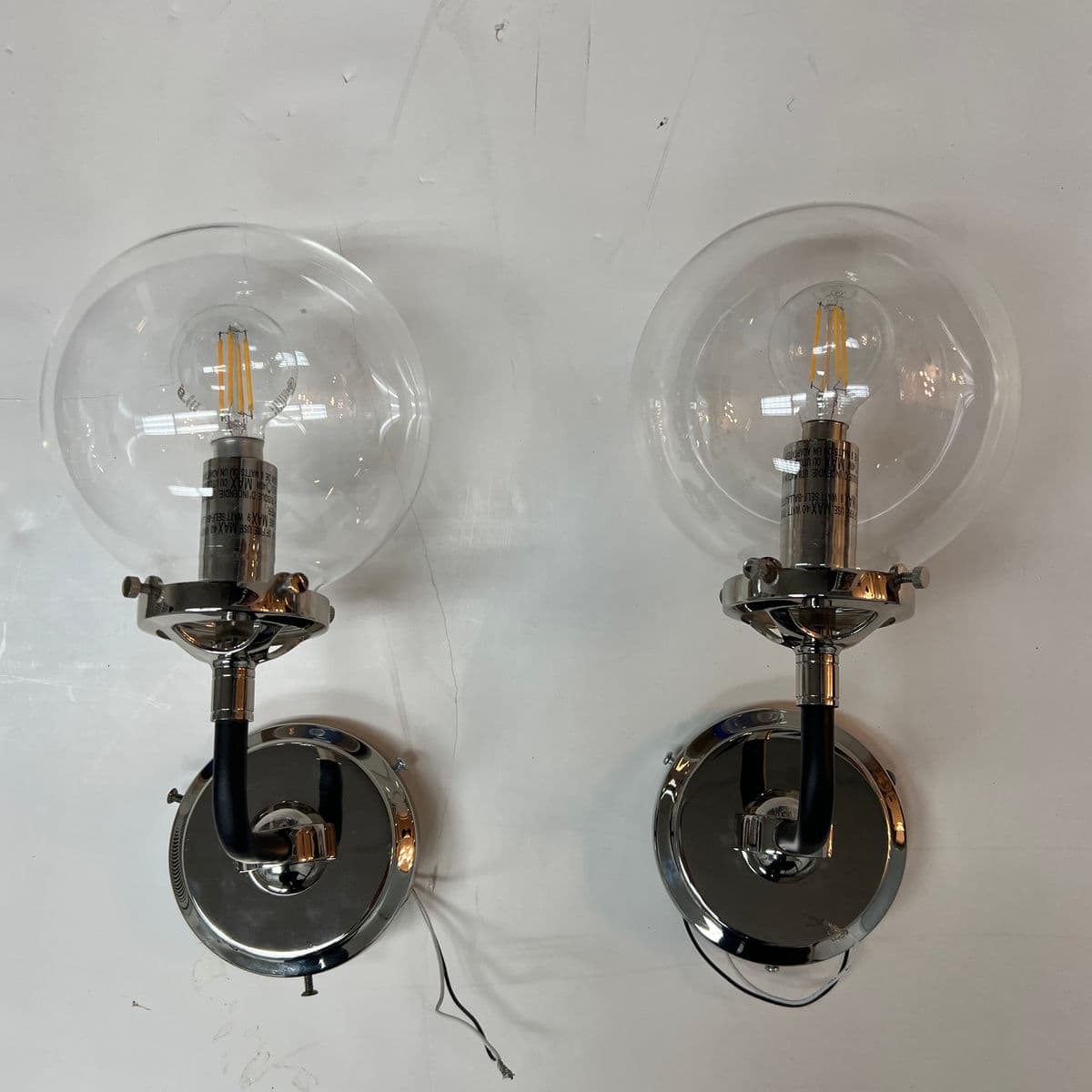 Restoration Hardware Bistro Globe Wall Sconces, Pair - Thumbnail 7