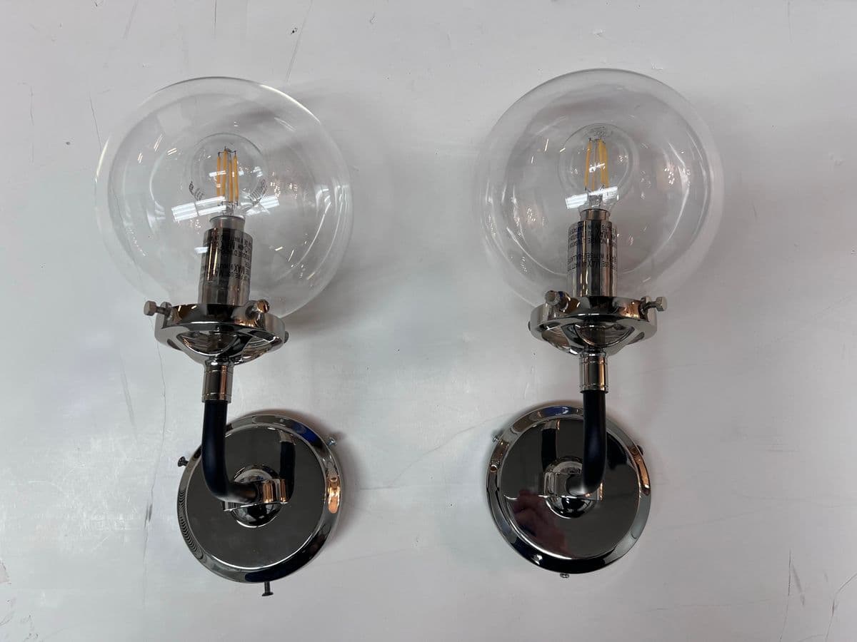 Restoration Hardware Bistro Globe Wall Sconces, Pair - Thumbnail 4