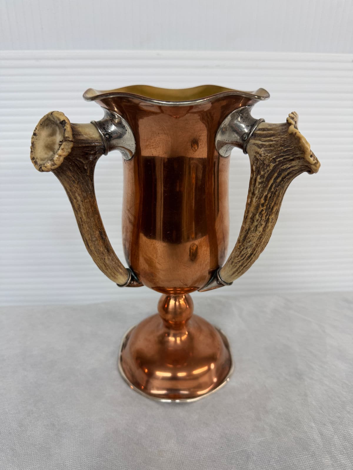 Antique Sterling + Copper Loving Cup Vase - Thumbnail 3