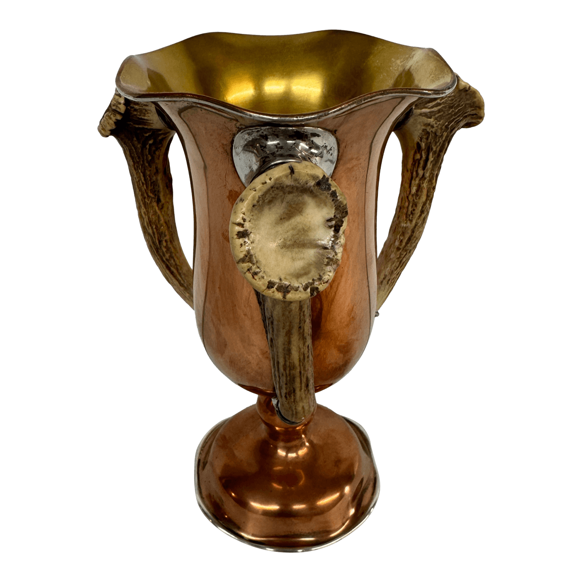 Antique Sterling + Copper Loving Cup Vase - Thumbnail 2