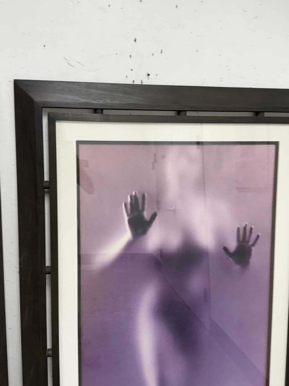 Contemporary Male + Female Blurred Figural Prints, Framed, Pair - Thumbnail 6