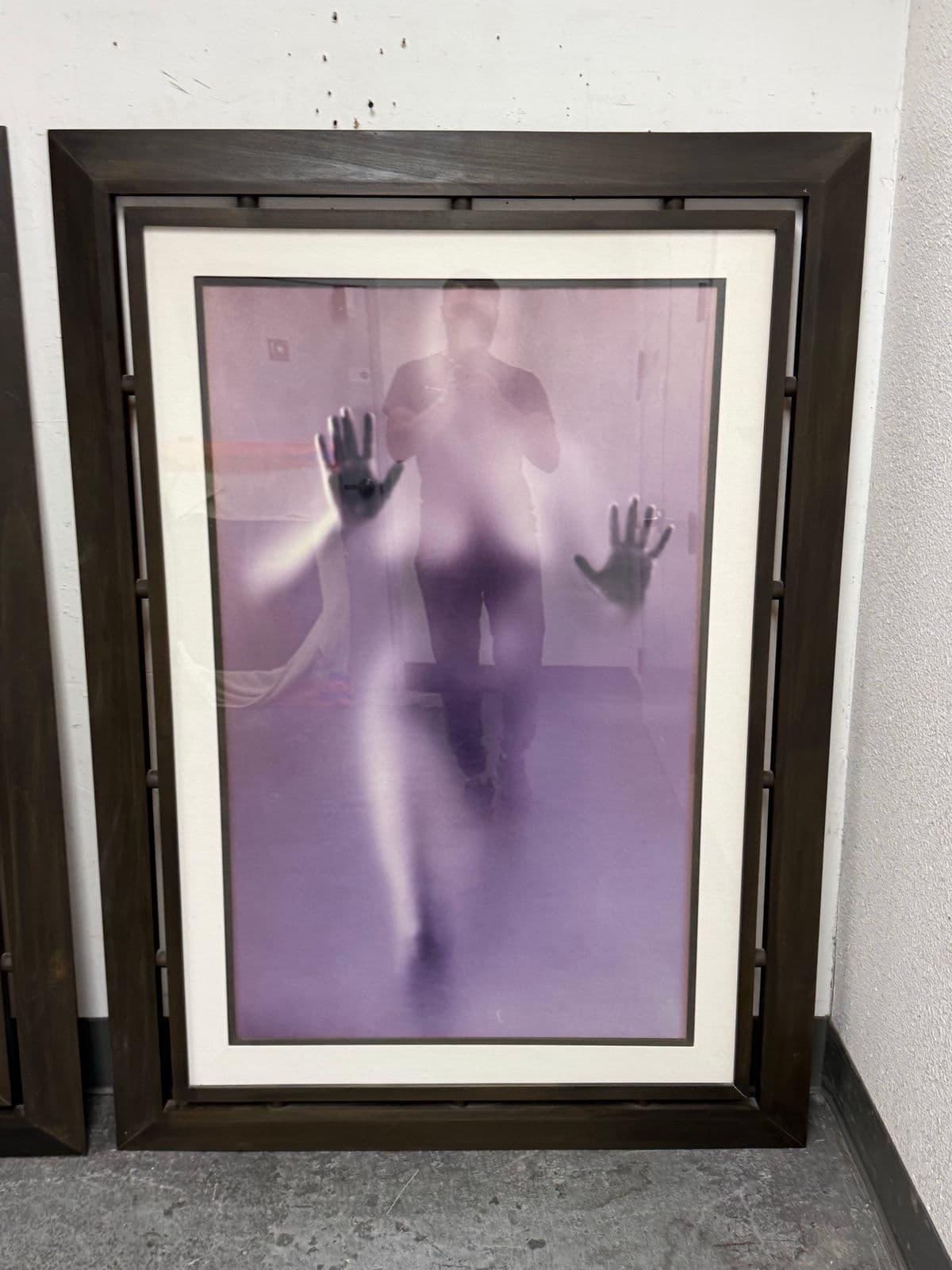 Contemporary Male + Female Blurred Figural Prints, Framed, Pair - Thumbnail 8