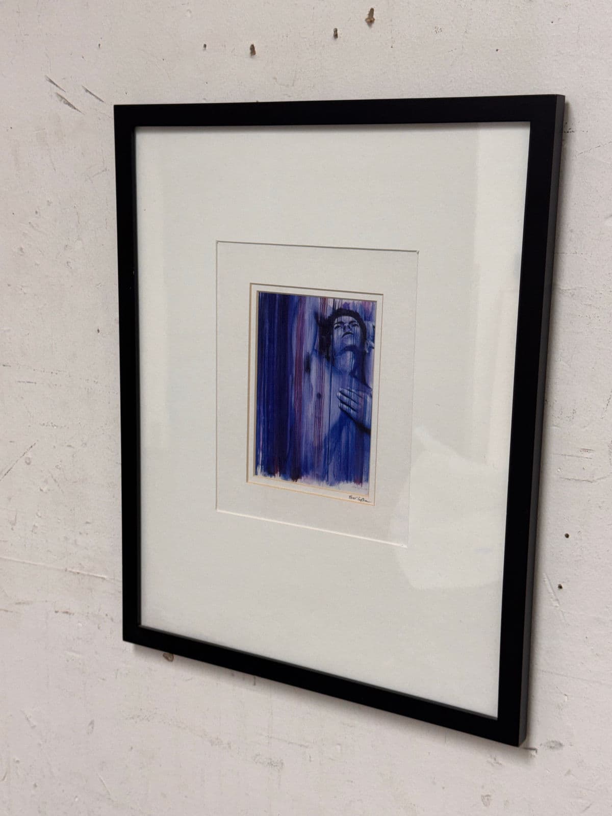 René Capone "Boy With Vertical Lines" Signed Print, Circa 2012 - Thumbnail 3
