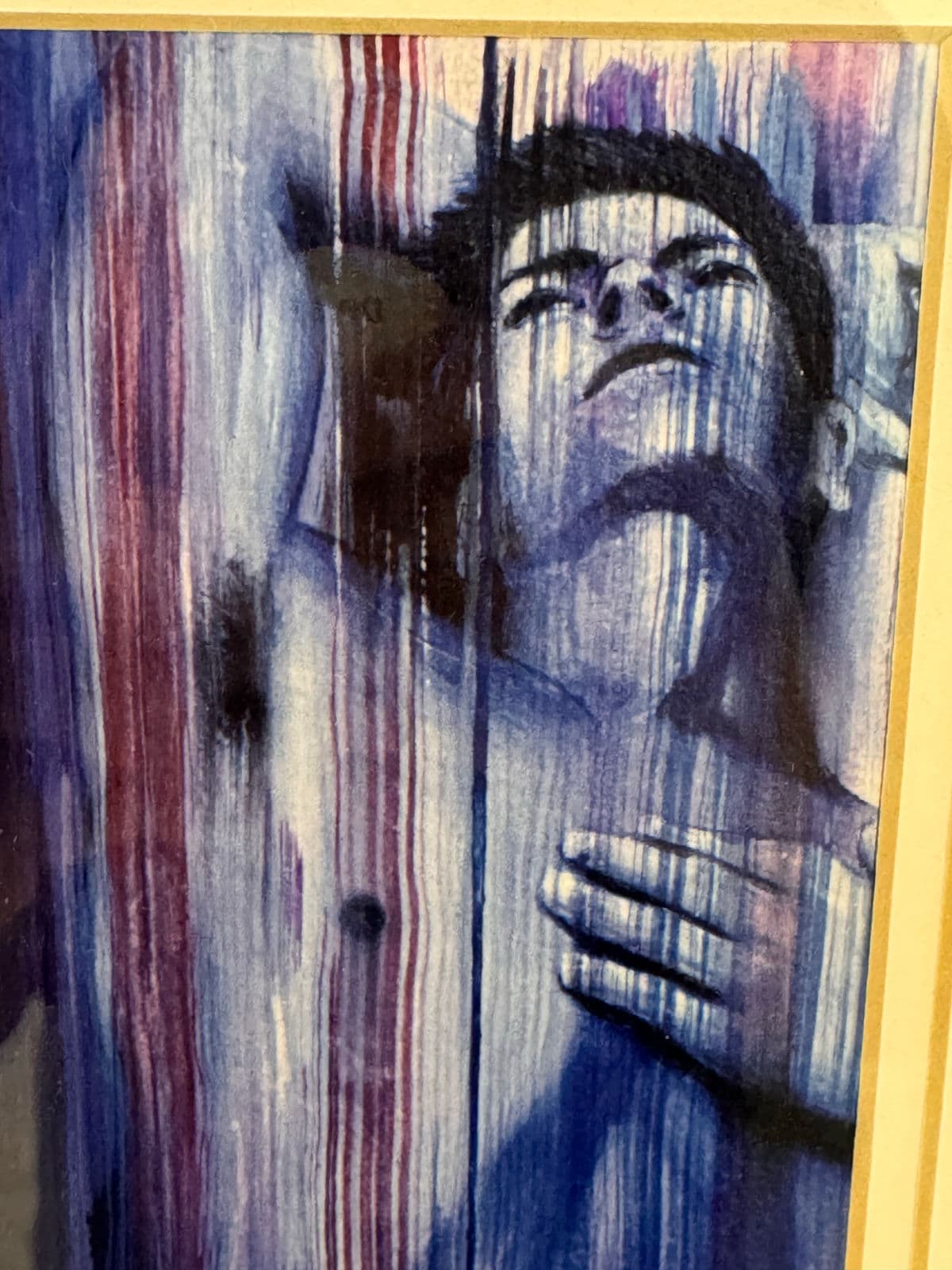 René Capone "Boy With Vertical Lines" Signed Print, Circa 2012 - Thumbnail 9