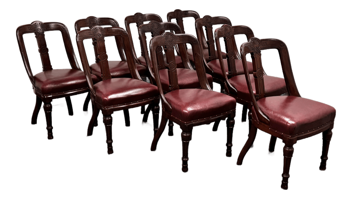 Antique Victorian Dining Chairs, Set of 10 - Thumbnail 2