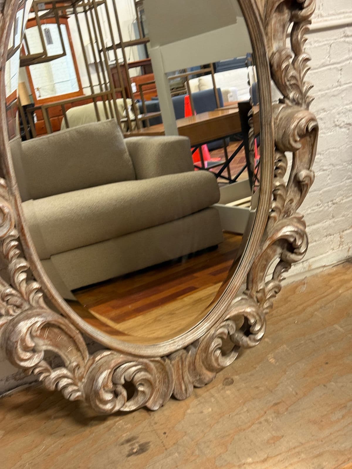 Windsor Art & Mirror Company Oval Rococo Revival Mirror, 20th Century - Thumbnail 8