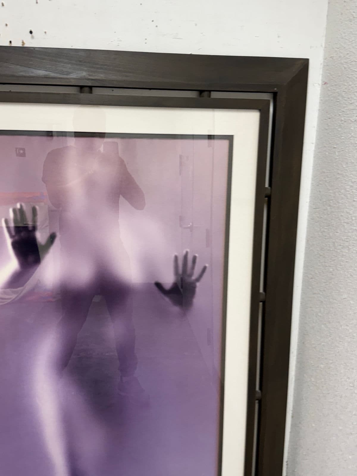 Contemporary Male + Female Blurred Figural Prints, Framed, Pair - Thumbnail 4