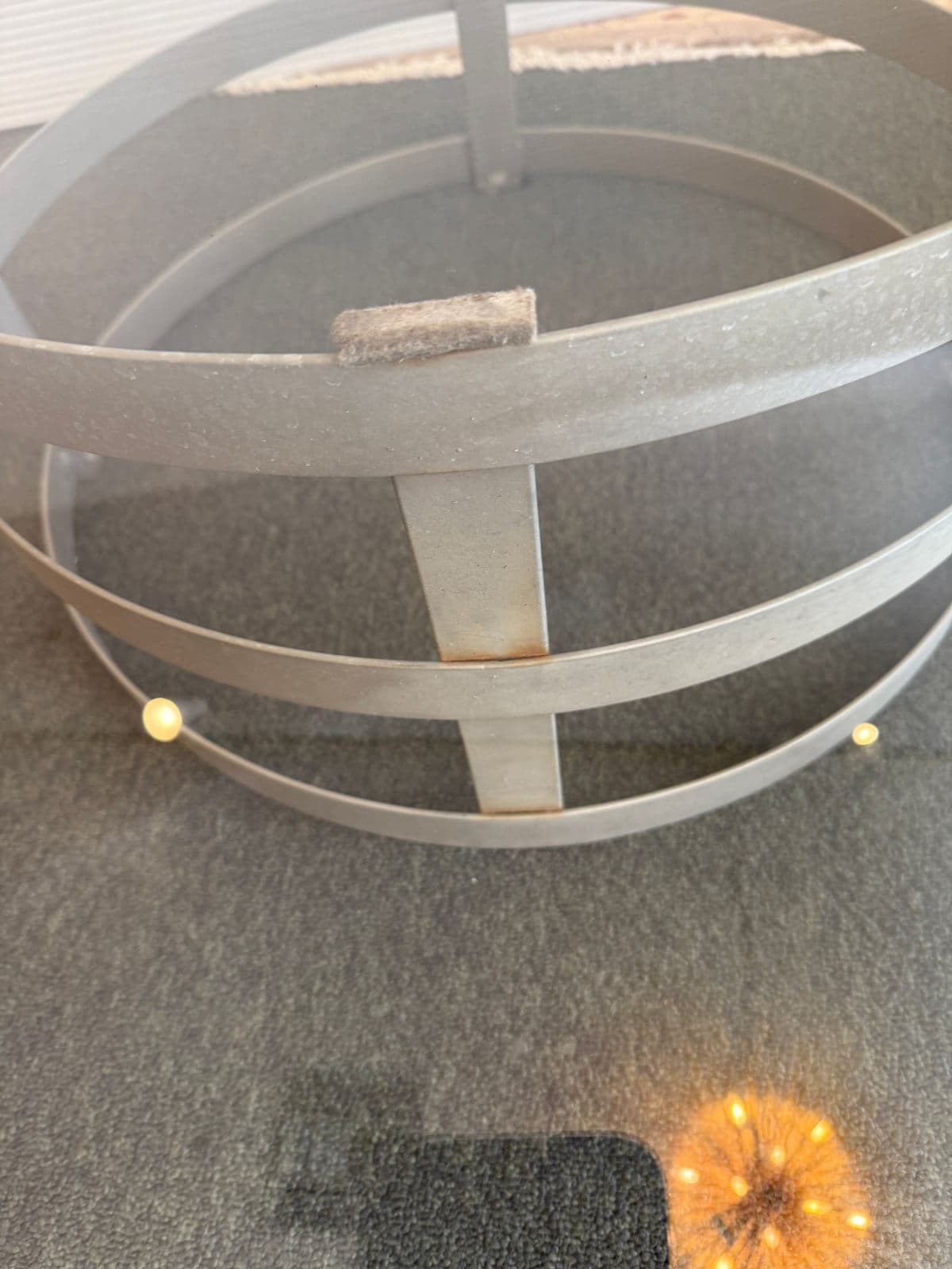 Steel Drum Pedestal Coffee Table - Thumbnail 7