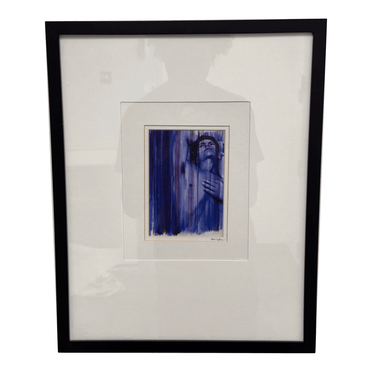 René Capone "Boy With Vertical Lines" Signed Print, Circa 2012 - Thumbnail 2