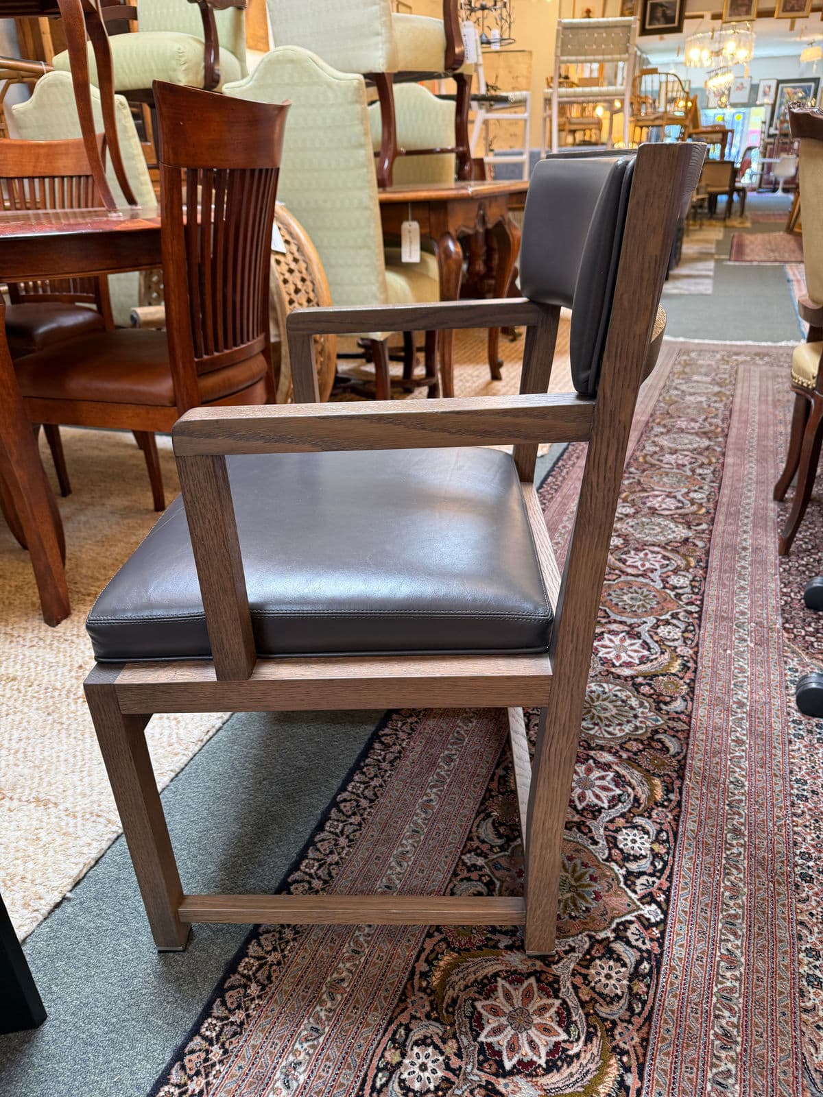 Antonio Citterio for Maxalto + B&b Italia Simplice Leather Arm Chairs, Set of Six - Thumbnail 10