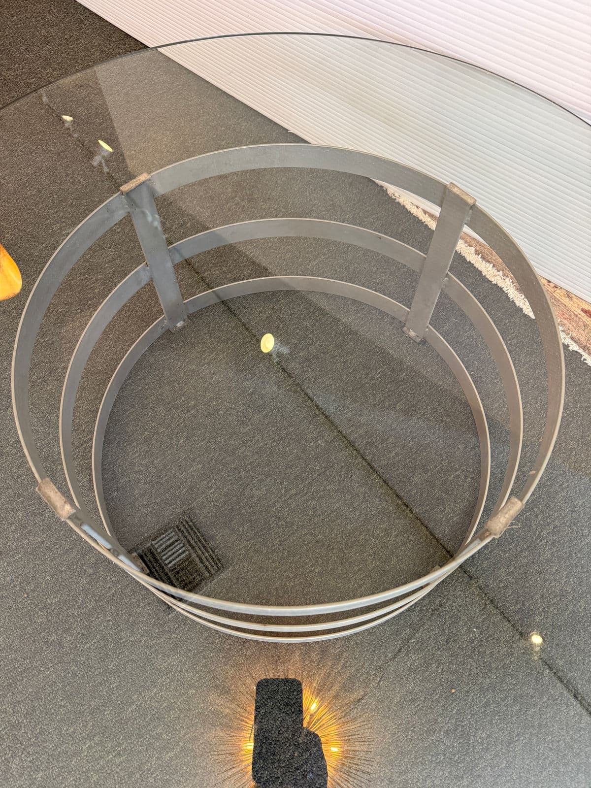 Steel Drum Pedestal Coffee Table - Thumbnail 9