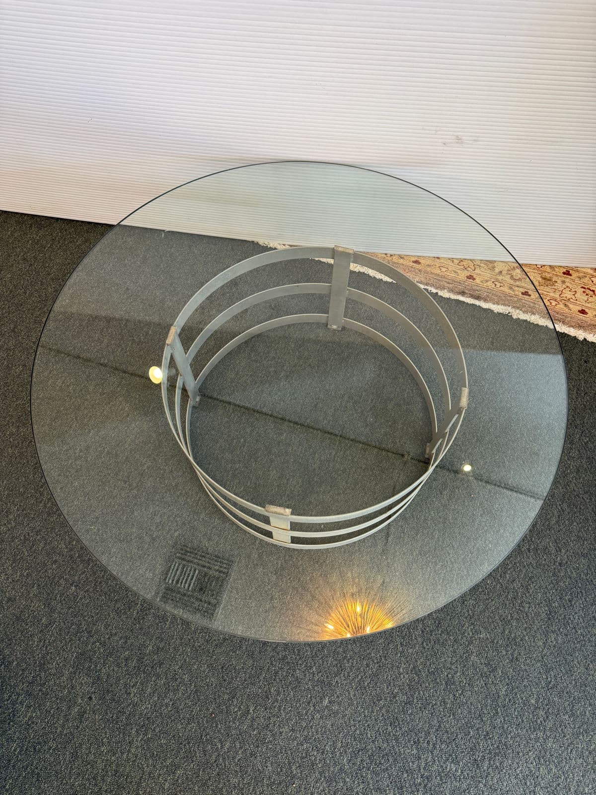 Steel Drum Pedestal Coffee Table - Thumbnail 4