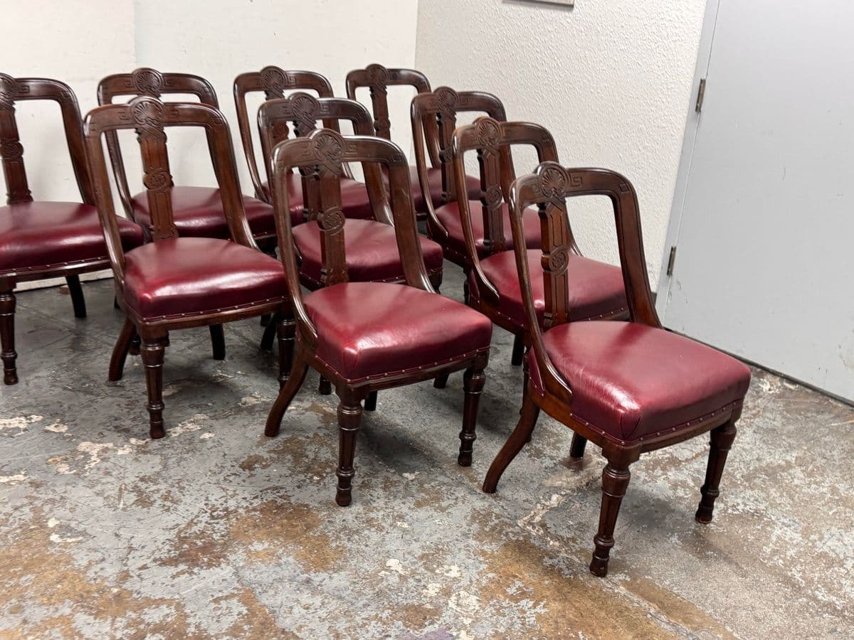 Antique Victorian Dining Chairs, Set of 10 - Thumbnail 4