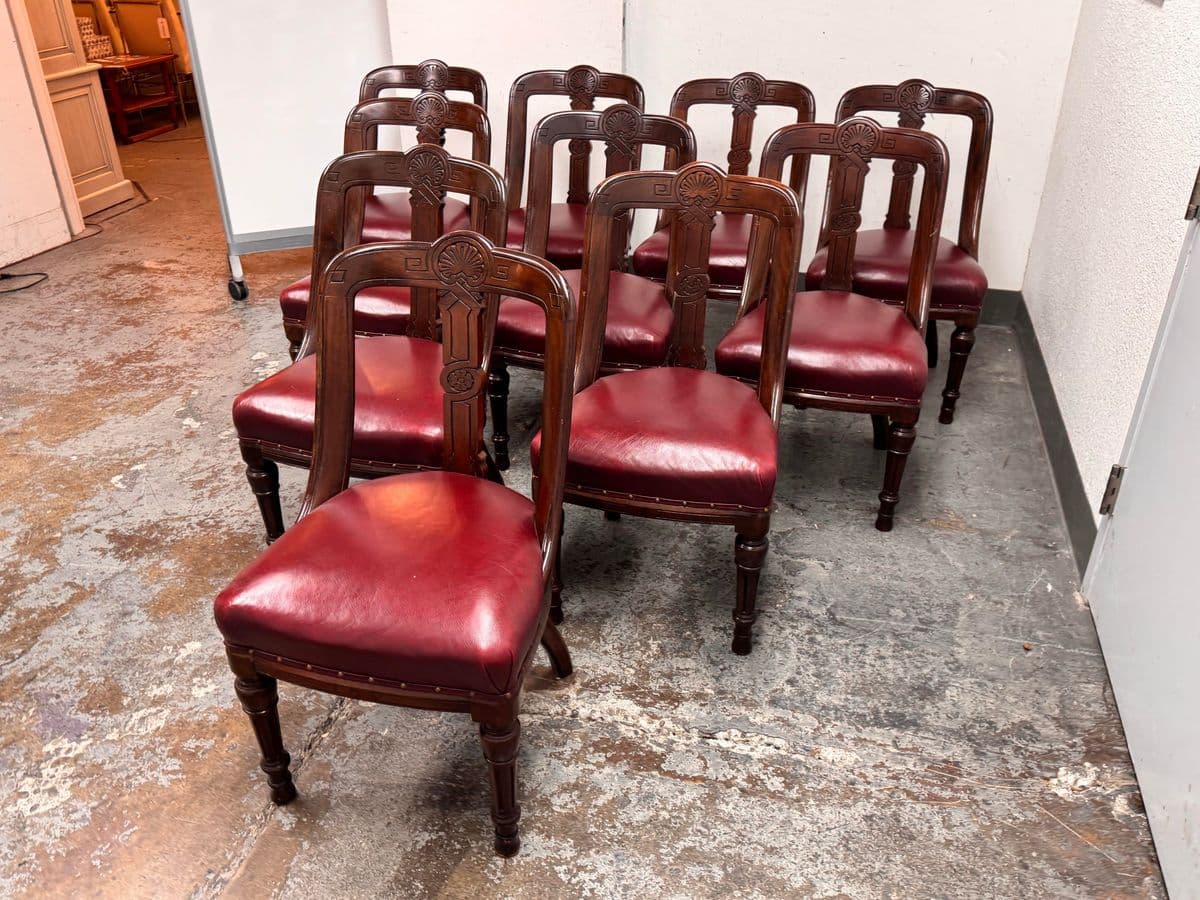 Antique Victorian Dining Chairs, Set of 10 - Thumbnail 12