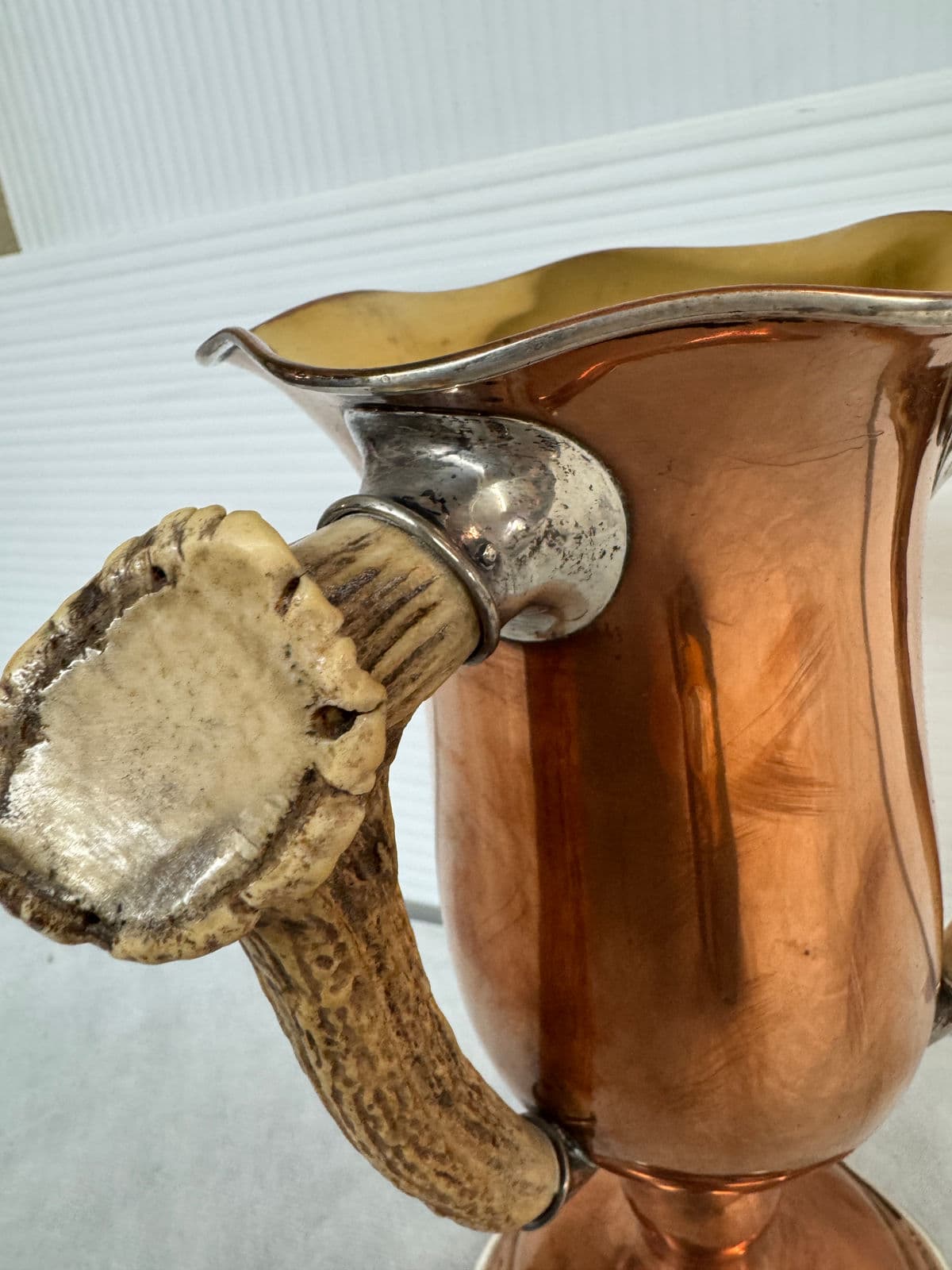 Antique Sterling + Copper Loving Cup Vase - Thumbnail 13