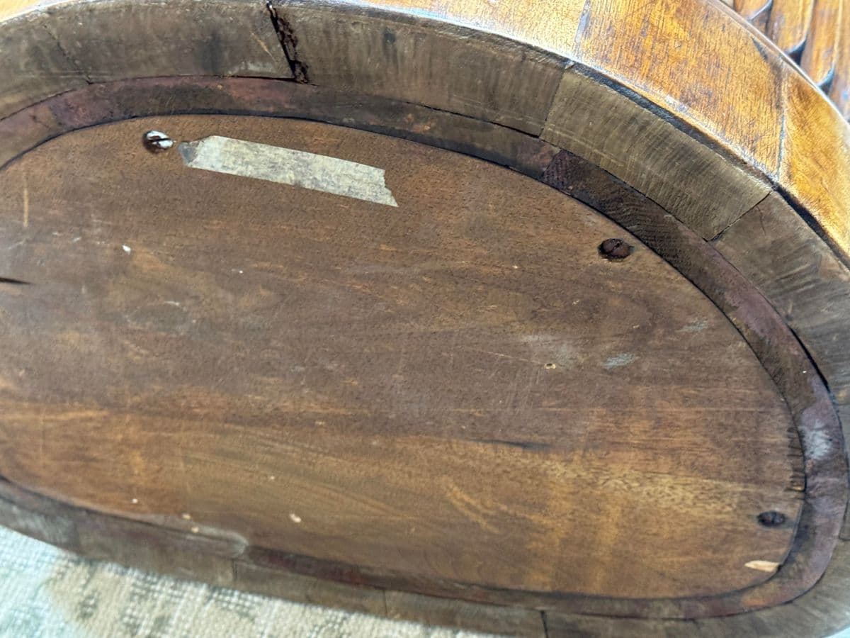 Demi-Lune Fluted Wood Pedestal - Thumbnail 3