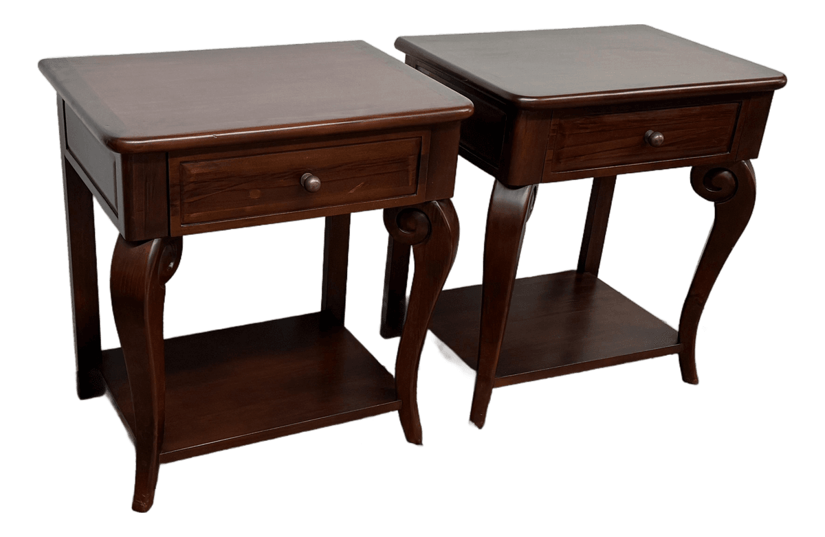 Georgian Style End Tables/Nightstands, Pair - Thumbnail 2