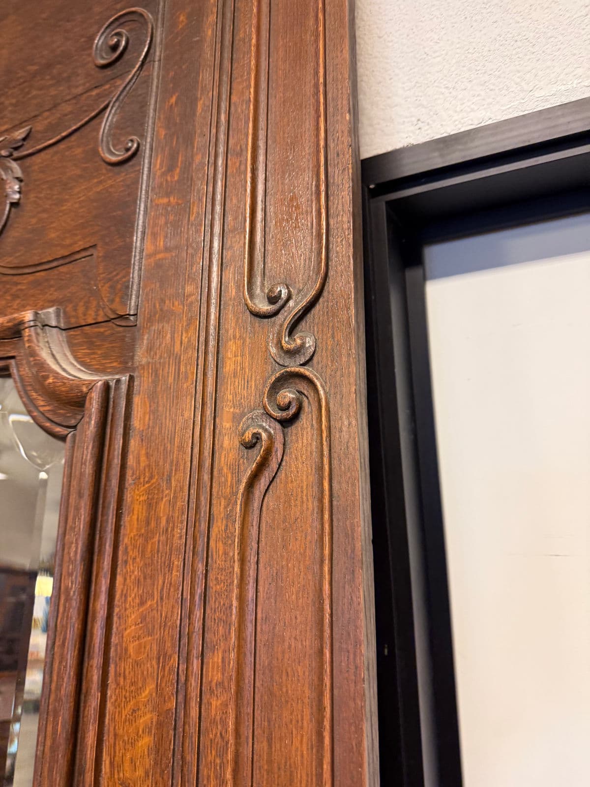 Antique French Trumeau Wall Tall Mirror, 19th Century. - Thumbnail 6